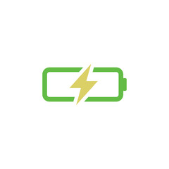 Simple Trendy Battery Icon Vector Template Illustration Design