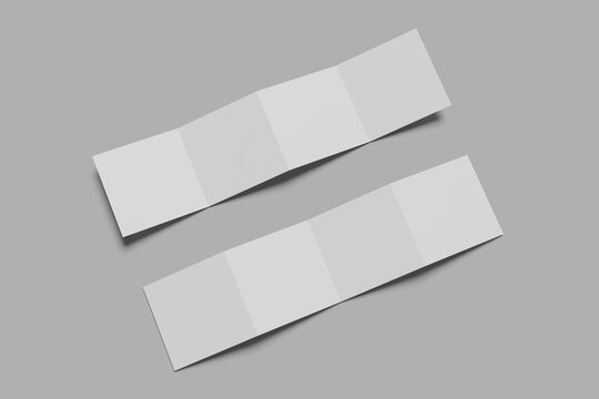  Square Four fold brochure mockup