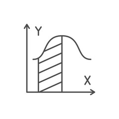 Mathematical diagram line outline icon
