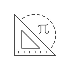 Geometric tool line outline icon