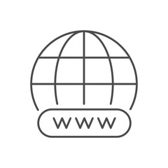 Online website line outline icon