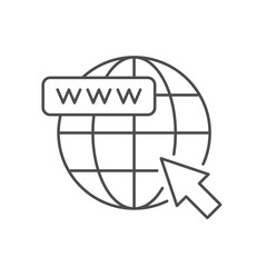 Website and cursor line icon