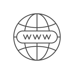 Global internet line outline icon