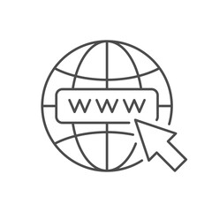 Browser and cursor line icon