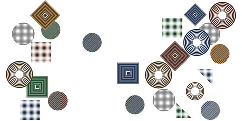 set of vector icons of different shapes