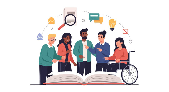 Diverse Team Collaborative Learning: Knowledge Sharing, Research & Idea Generation around a Book with Icons