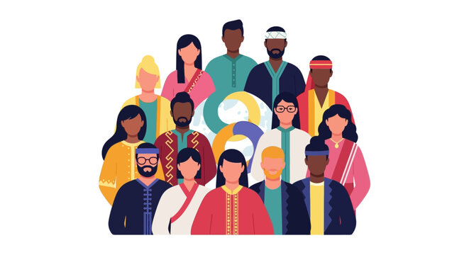 Diverse Group of Multicultural People Representing Global Unity and Different Ethnicities