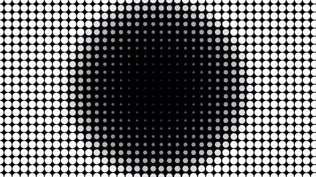 Animation halftone transition on transparent background dots screen comic retro reveal wipe alpha