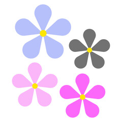 flowers in pastel shades for design and decoration