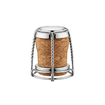 Champagne cork with muselet On Transparent Background