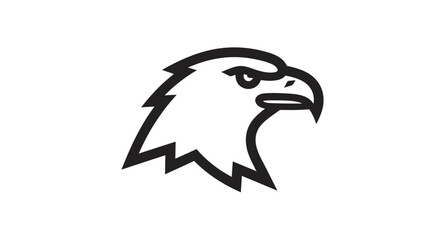 Obraz premium Black and White Eagle Head Illustration.