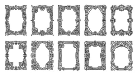 Ornate Vintage Decorative Frames Collection - Vector Elements