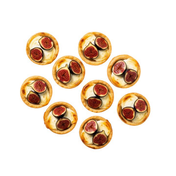 Mini tarts with figs and cream cheese