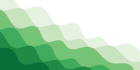 Fototapeta premium Abstract green wave background, Vector green line background curve element with white space for text and message design, overlapping layers vector ilustration