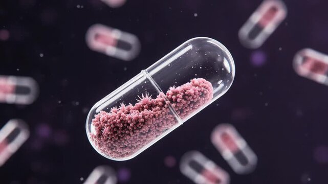 Advanced drug delivery system with micro-organisms inside a capsule