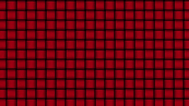 Red Thick, interwoven threads moving in a fluid, rhythmic pattern. Ideal for fashion backgrounds, textile industry presentations, organic abstract visuals, and tactile sensory experiences.