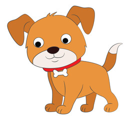 Obraz premium Baby dog isolated on white background