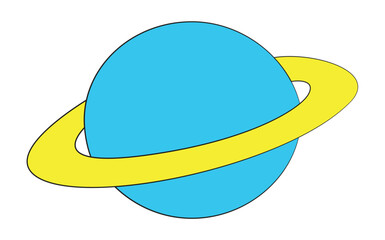  Planet saturn isolated on white background © Vector Club