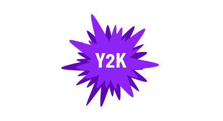Obraz premium Purple Y2K Explosion Burst Graphic Design.