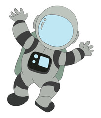 A spacesuit isolated on white background