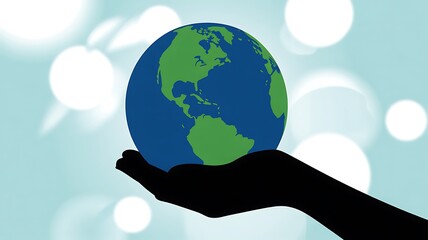 A Hand Holding the Earth, Representing Global Responsibility and Care