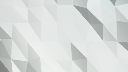 Obraz premium Abstract geometric white polygonal background with light gray gradient tones