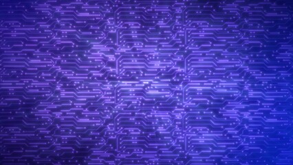 Obraz premium Abstract background of blue computer circuit boards digital hi-tech futuristic of lines and dots