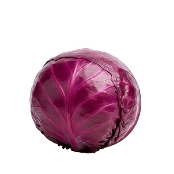 Red cabbage isolated on white background