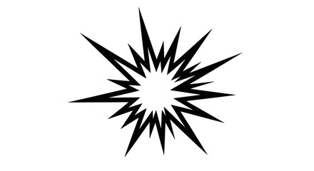 Dynamic Starburst or Explosion Element, Radial Burst Effect, isolated white background © ZAENAL