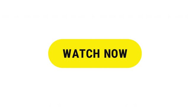 Watch now button animation Button Arrow Mouse Click Animation. on white background, 4K video.