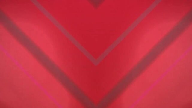 Seamless loop of red geometric shapes moving in a symmetrical V-shape pattern. Modern minimalist abstract motion graphics background for corporate and digital creative projects.