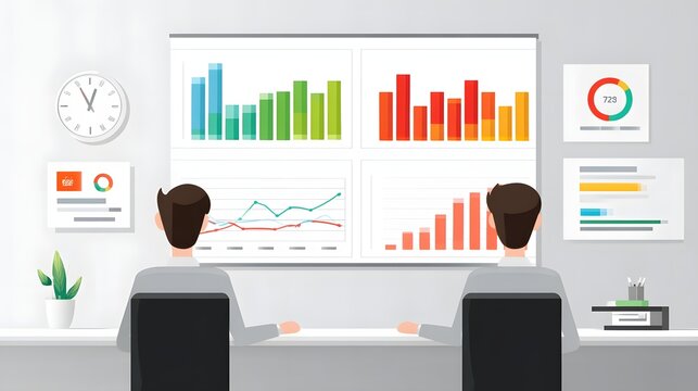 Marketing reporting and statistics dashboard corporate office