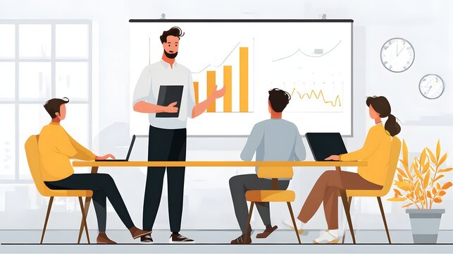Digital growth marketing strategy presentation minimal interior