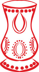 vector element, bowl, rustic, a la rus, Slavic style