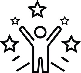 Motivational symbols icon success badge