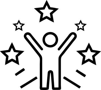 Motivational symbols icon success badge,