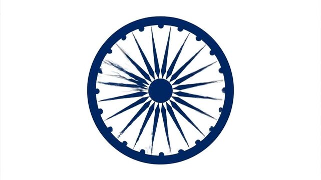 Ashoka Chakra Symbol Indian National Flag.