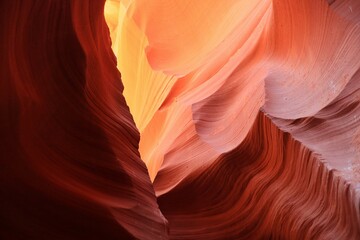 Sculpted Sandstone Beauty: A Colorful Canyon Interior Landscape Close-Up