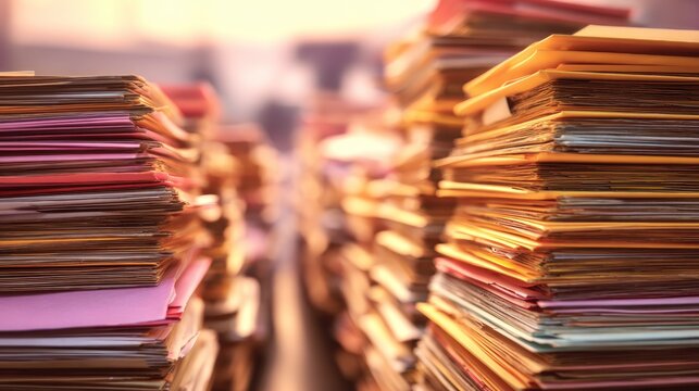 High stacked files in folders