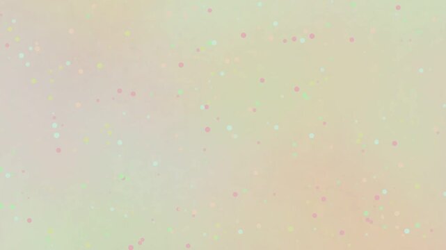 Soft pastel background with colorful confetti dots