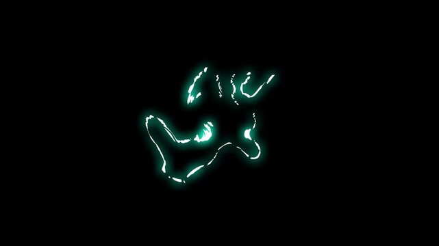 Electric lightning energy 2D flash, explosion lightning storm, Lightning power overlay, shiny lightning storm animation, white light force effect on black screen background. 4k video