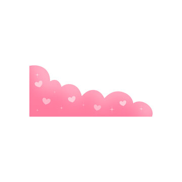 International women's day corner shape with heart. Vector illustration 