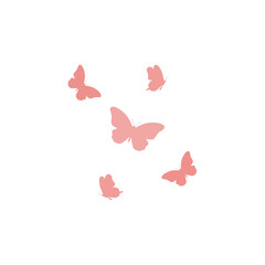 Naklejka premium Pink butterfly hand drawn design vector illustration 