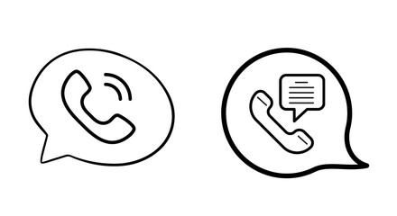 Obraz premium Speech bubbles with phone icons