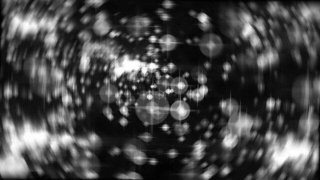 かわいくて魔法のようなキラキラでカラフルな粒子素材　モノクロの放射ブラー Glitter colorful particles For Cute and Magical Animations radial blur