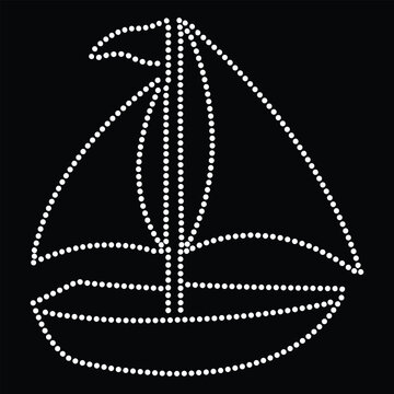 Rhinestone hotfix T shirt Design Vector 