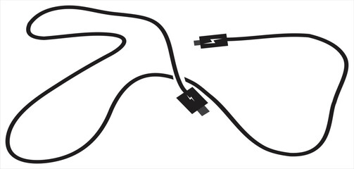 Obraz premium USB Charging Cable Vector Illustration.
