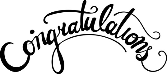 Elegant congratulations hand lettering typography icon collection in red and black color featuring modern calligraphy styles with sparkles and decorative elements.  © IR Vector Gallery