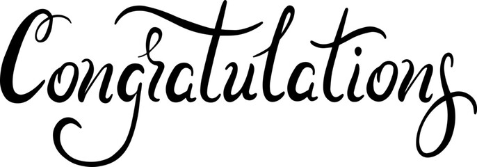 Elegant congratulations hand lettering typography icon collection in red and black color featuring modern calligraphy styles with sparkles and decorative elements.  © IR Vector Gallery