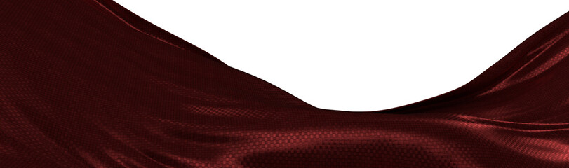 Fototapeta premium Luxurious burgundy satin fabric flowing beautifully. Perfect for design projects, backgrounds, or adding a touch of ele